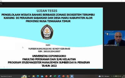 Ujian Tesis Program Studi Magister Manajemen Sumber Daya Perairan