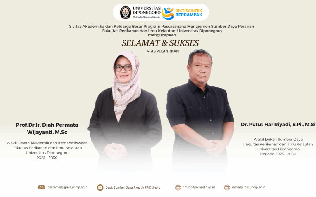 Selamat & Sukses Pelantikan Wakil Dekan FPIK Undip
